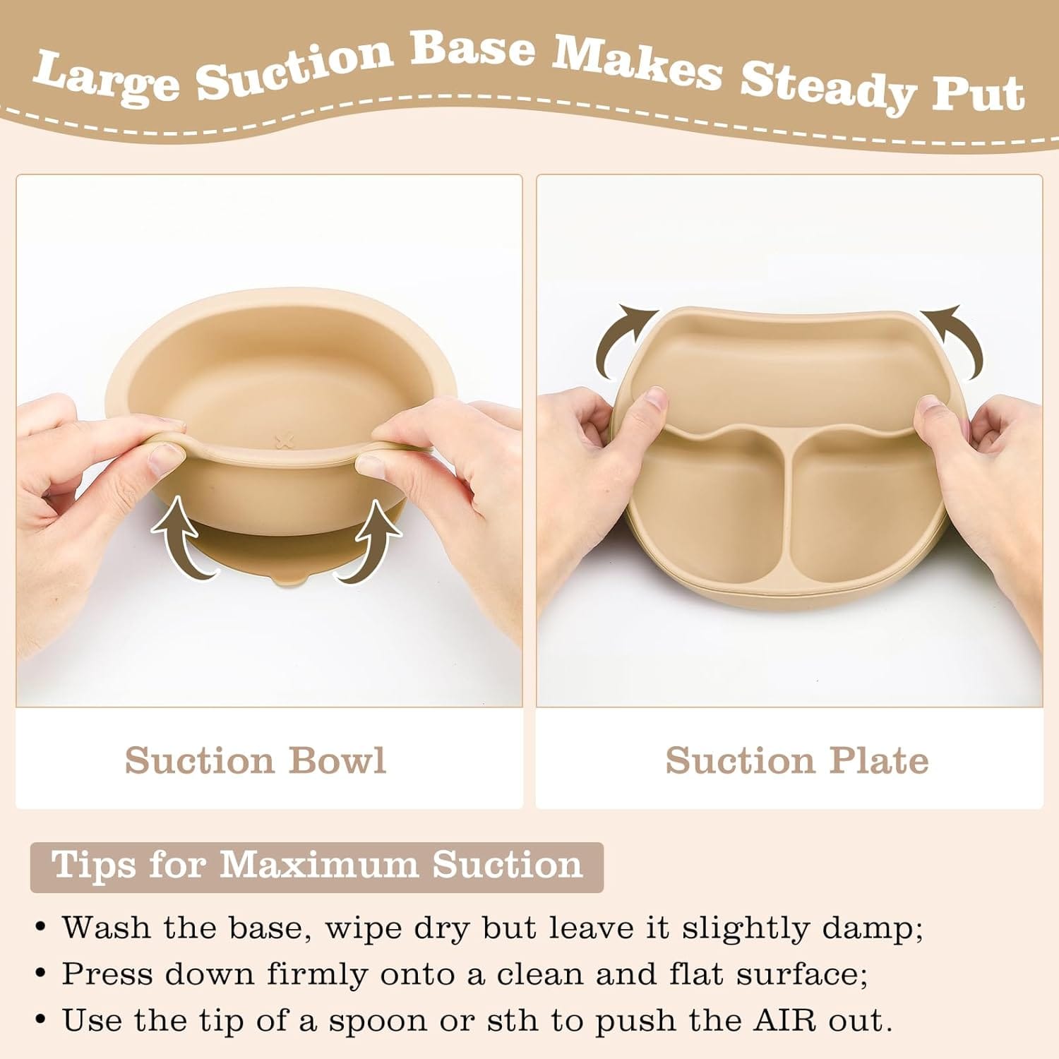 Silicone Baby Feeding Set – BPA-Free Bowl, Spoon & Bib(8pcs) - Image 3