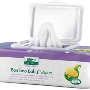 100% Biodegradable Bamboo Baby Wipes – Natural, Unscented & Safe for Baby (80ct)