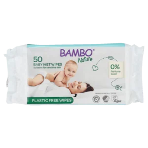 100% Biodegradable Bamboo Baby Wipes – Natural, Unscented & Safe for Baby (80ct)