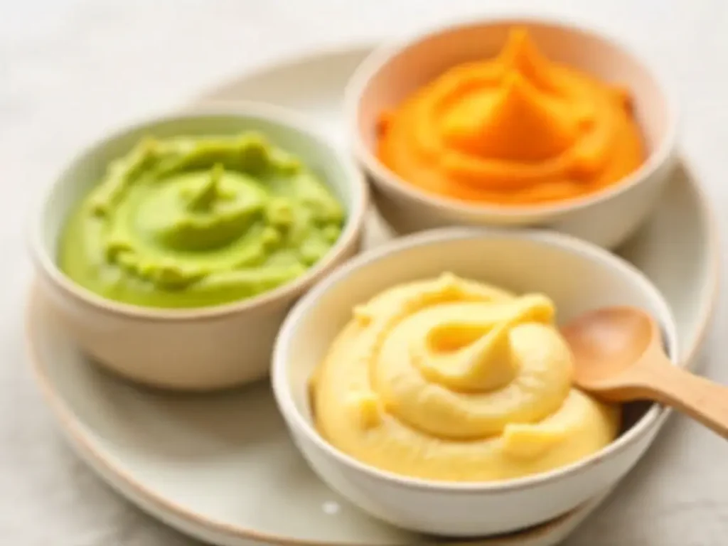 Soft low-sugar baby foods for 6 to 9 month old babies